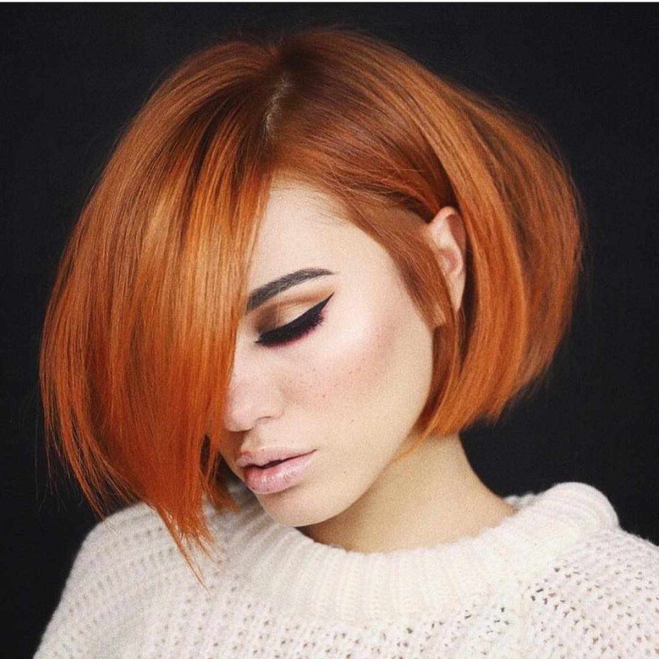 Боб каре асимметрия с челкой