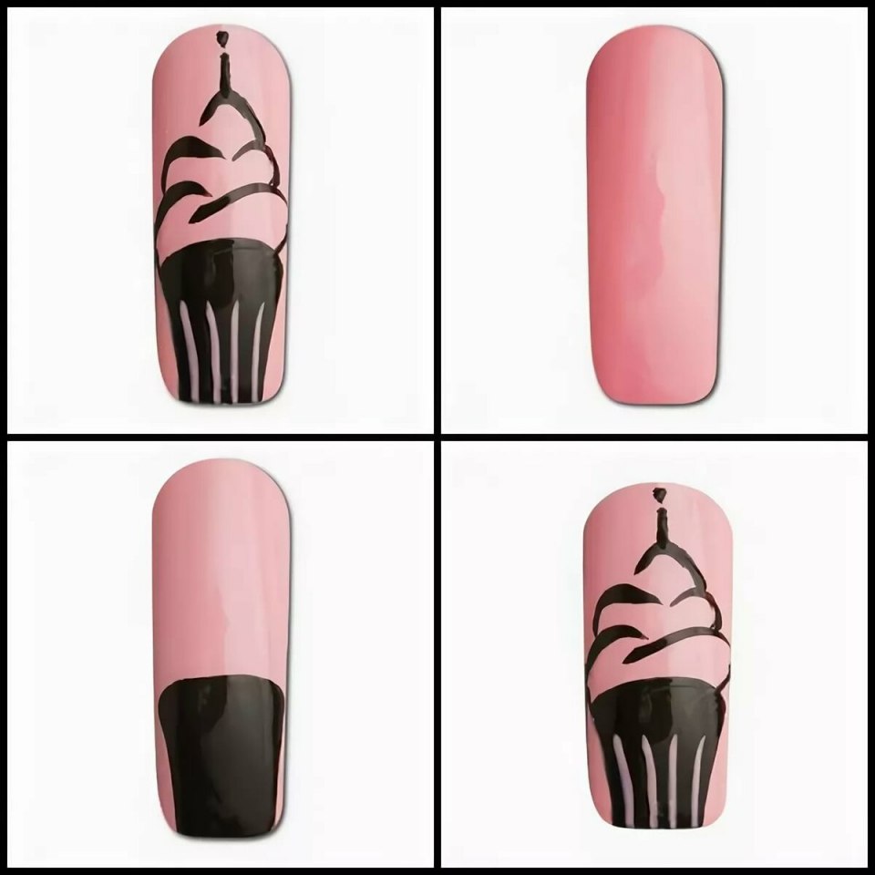 Маникюр рисование на ногтях кистью