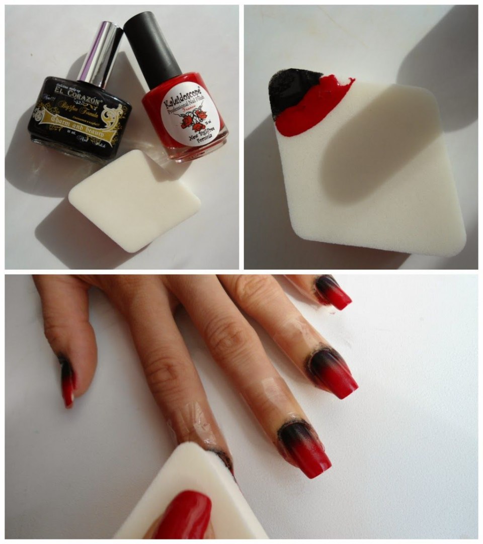 Градиентный маникюр пошагово