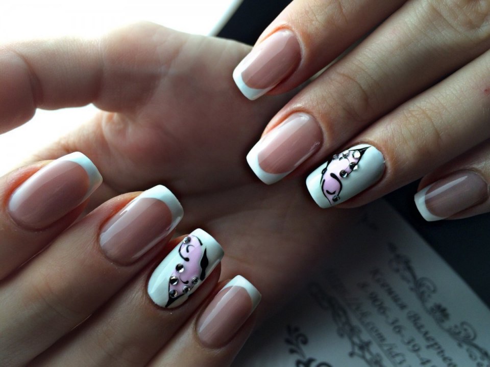 Красивый маникюр на квадратные ногти