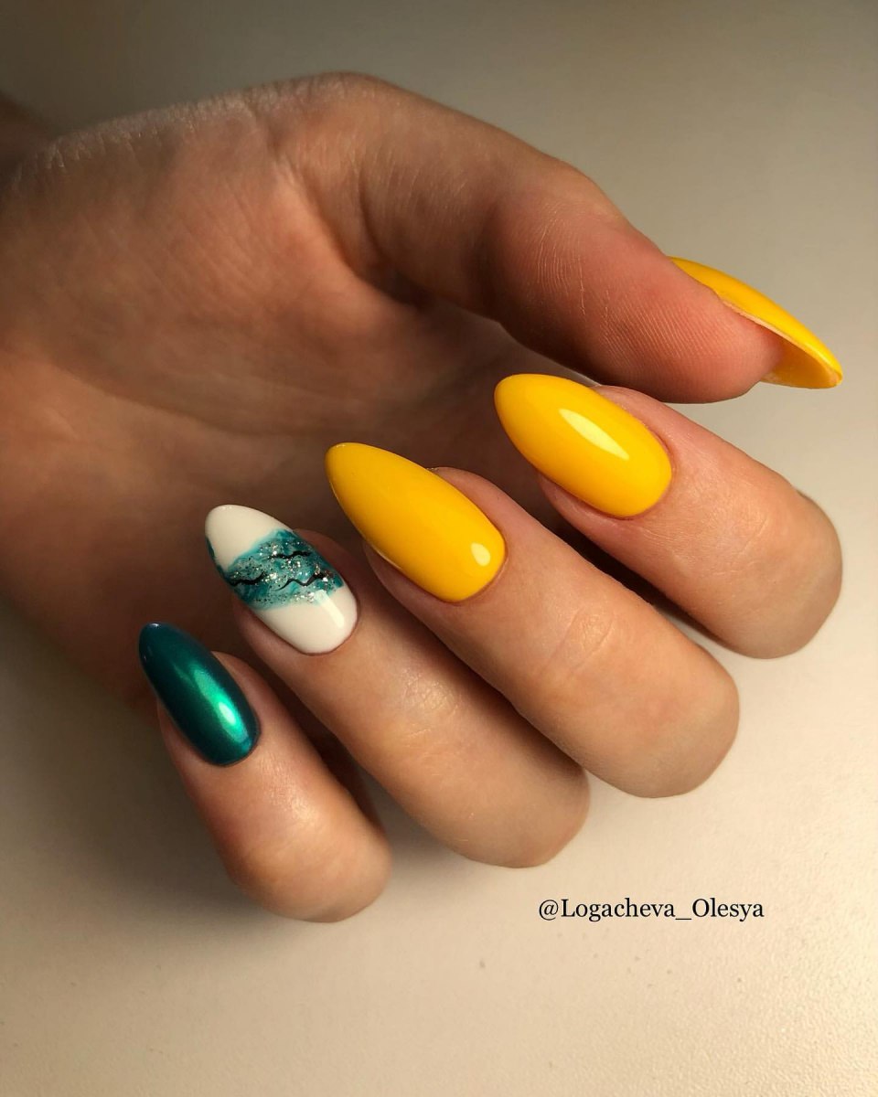 Оранжевые ногти