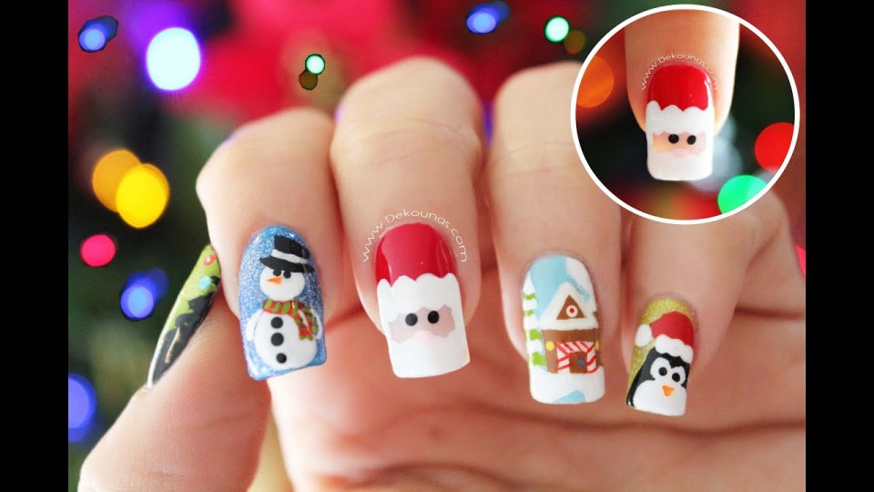 Маникюр Санта Клаус