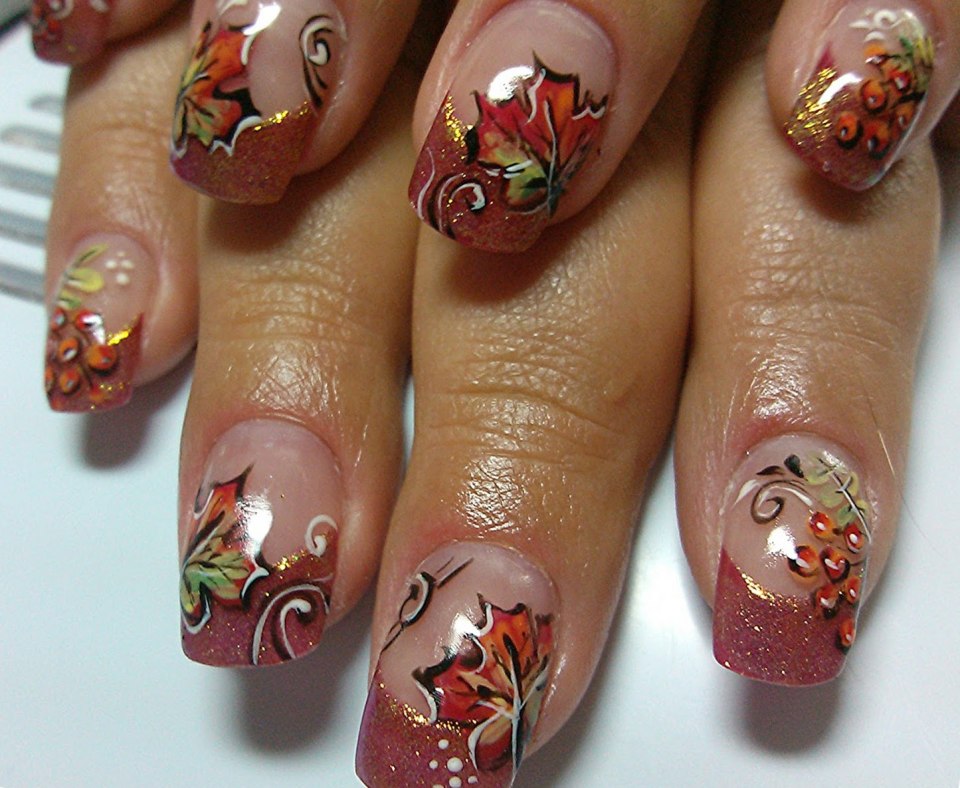 Осенний маникюр дизайн эксклюзивный