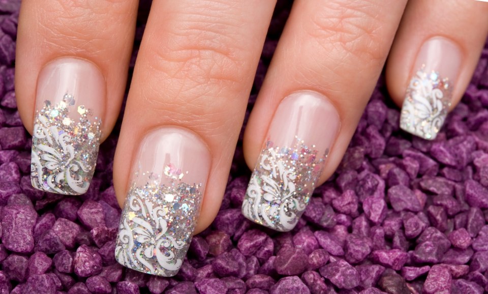 Ногти с блестками