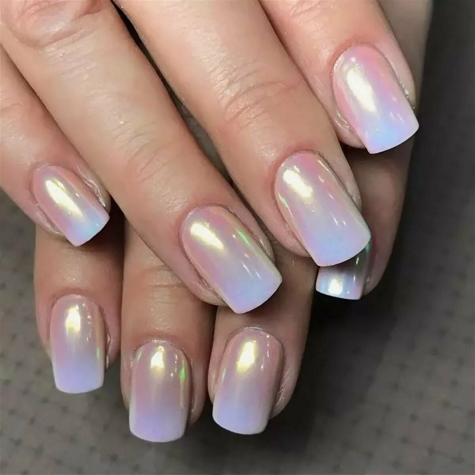 Однотонный гель лак на длинные ногти