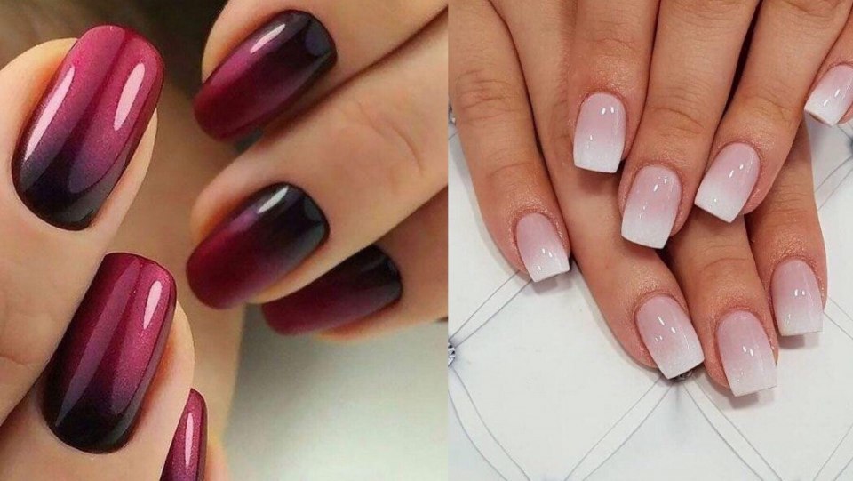 Яркий розовый маникюр с градиентом