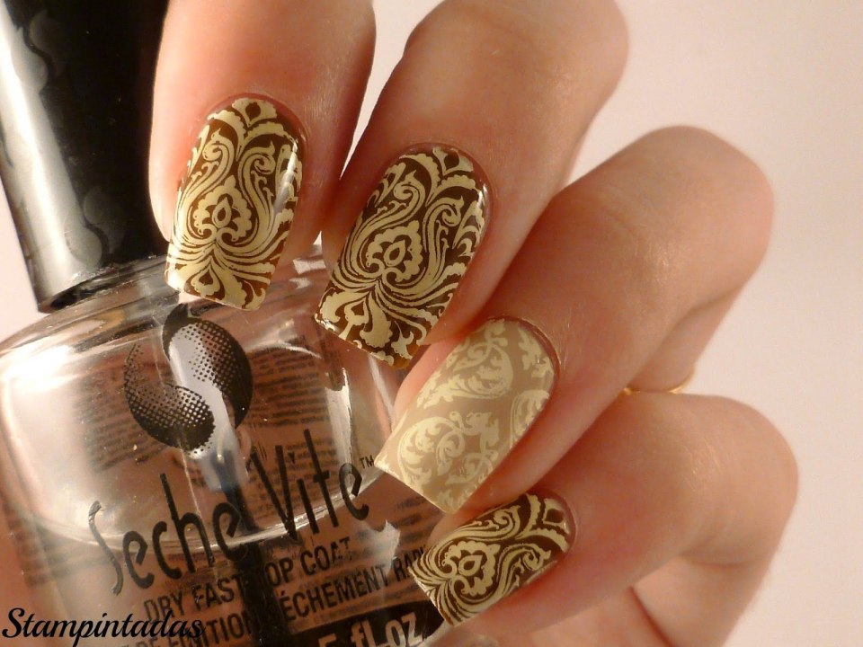 Золото инков маникюр