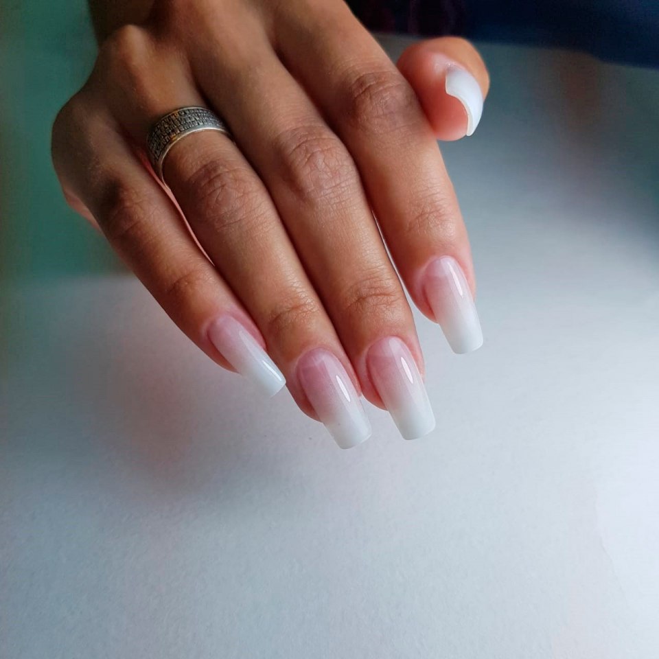 Ногти наращивание френч дизайн листья