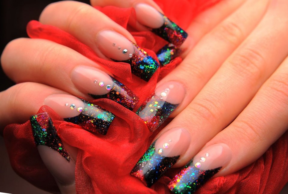 Разноцветный френч с блестками