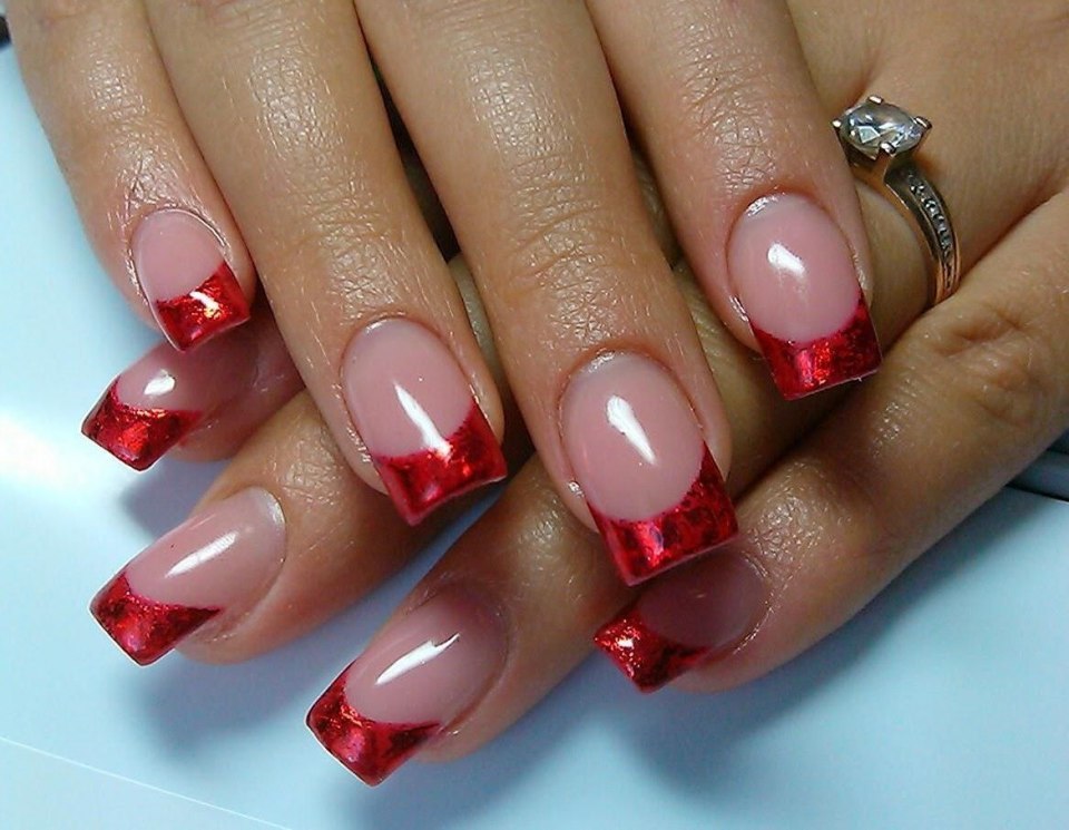 Выкладной френч белый миндаль