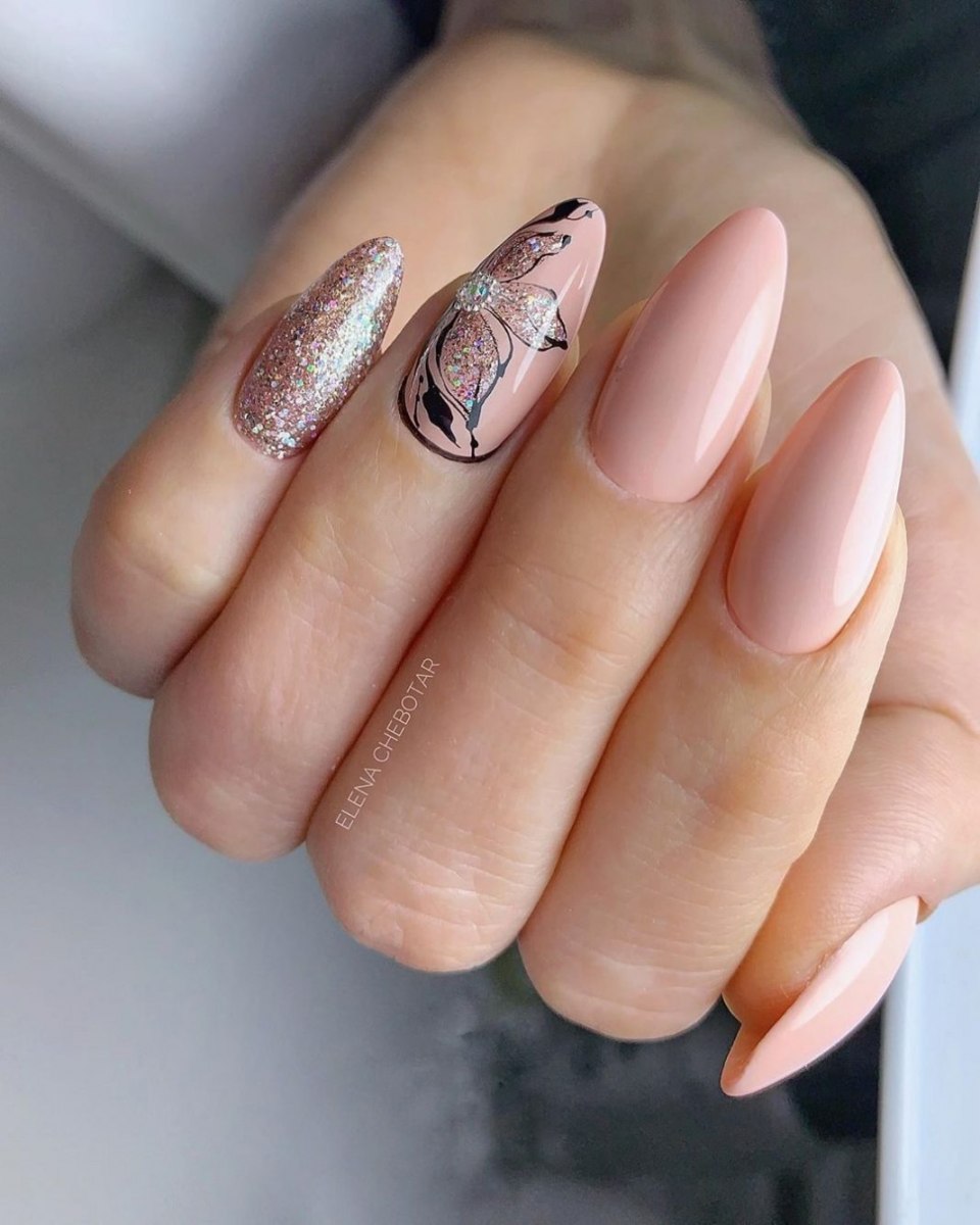 Леопардовый френч на ногтях