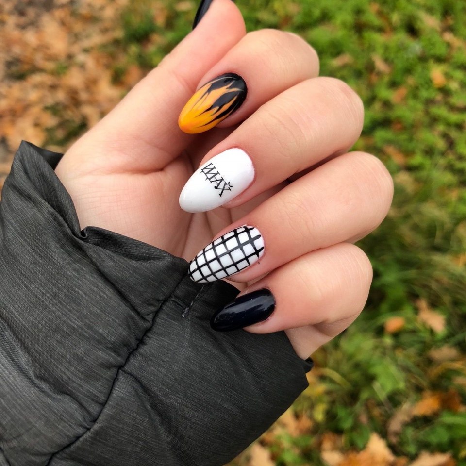 Маникюр 2021 огонь