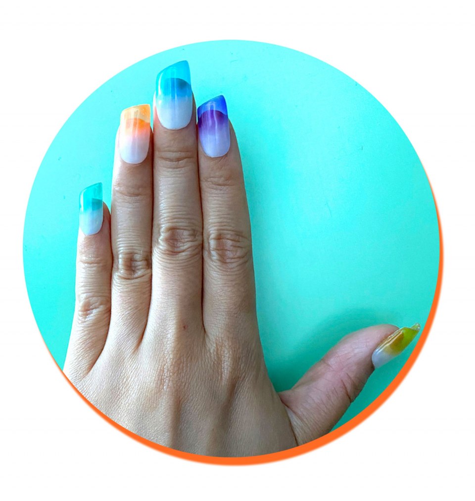 Цвета в омбре на ногтях палитра