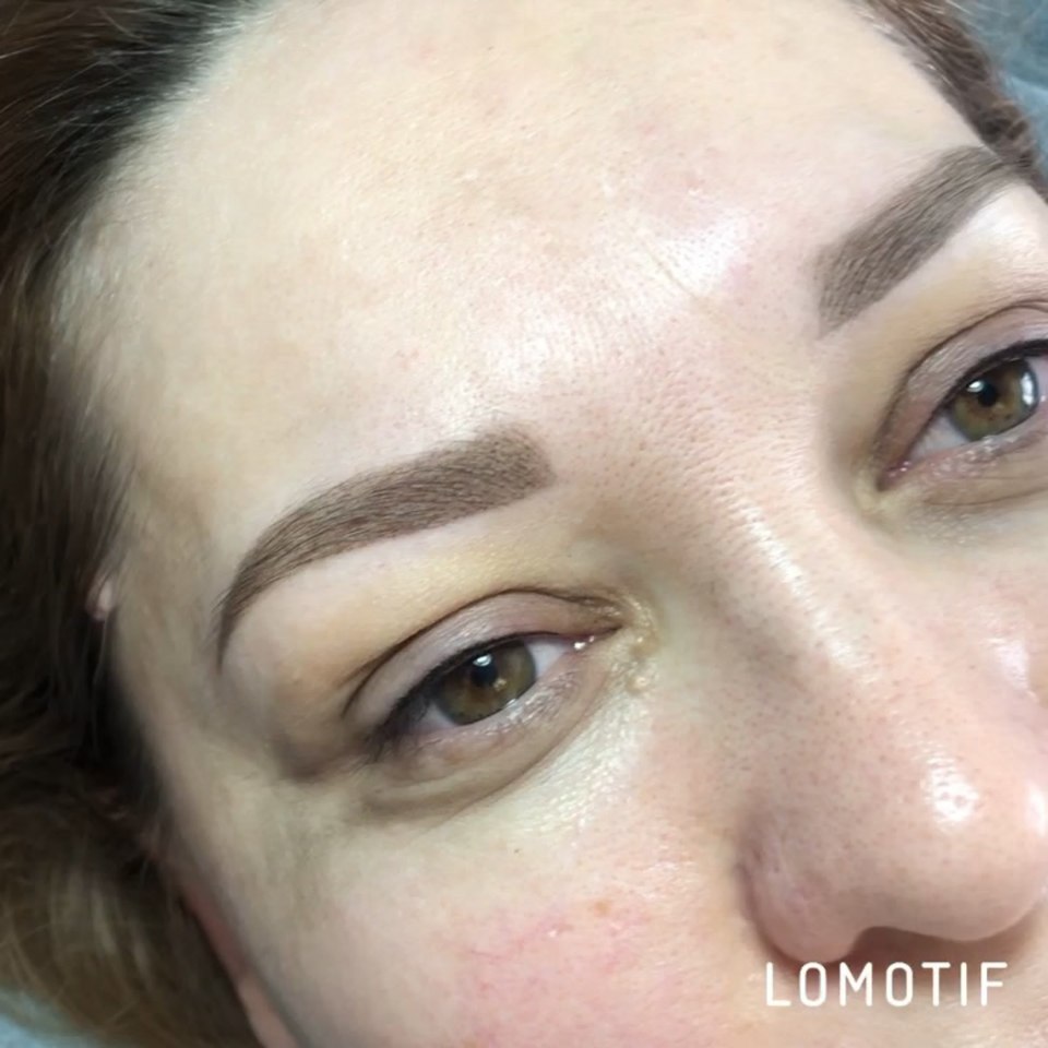 Микроблейдинг бровей фото до и после заживления фото