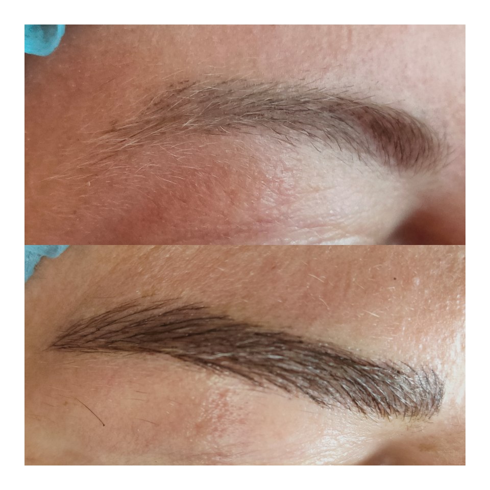 Микроблейдинг на белые брови