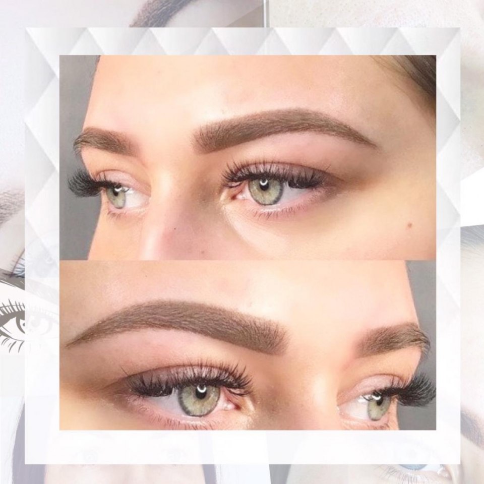 Татуаж бровей пудровое напыление