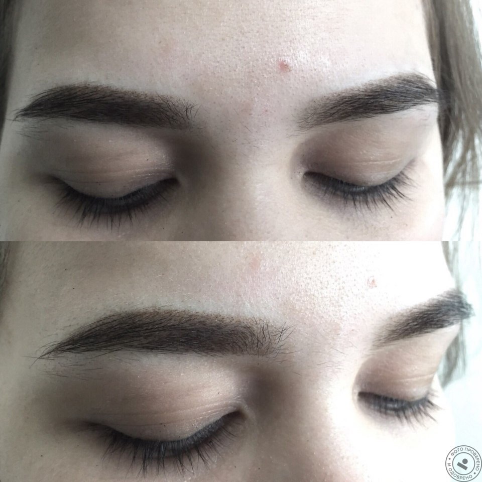 Сведение перманентного макияжа глаз железная штанга