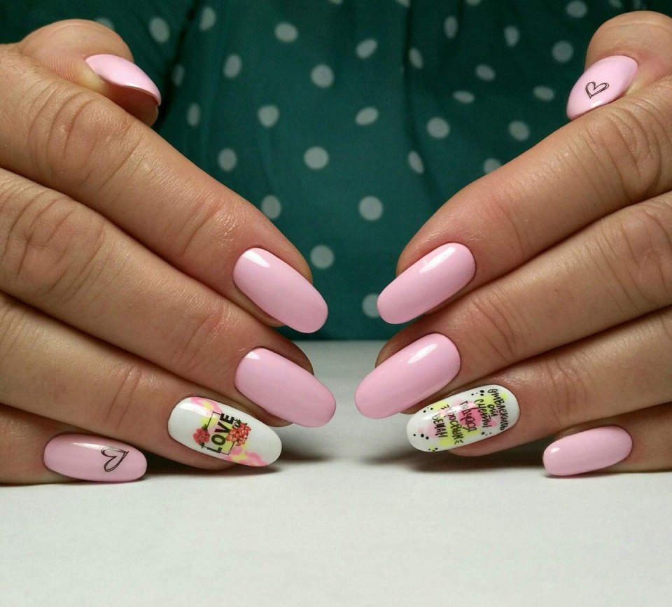 Летний маникюр на овальные ногти