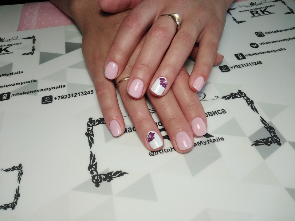 Маникюр покрытие гель лаком 400р