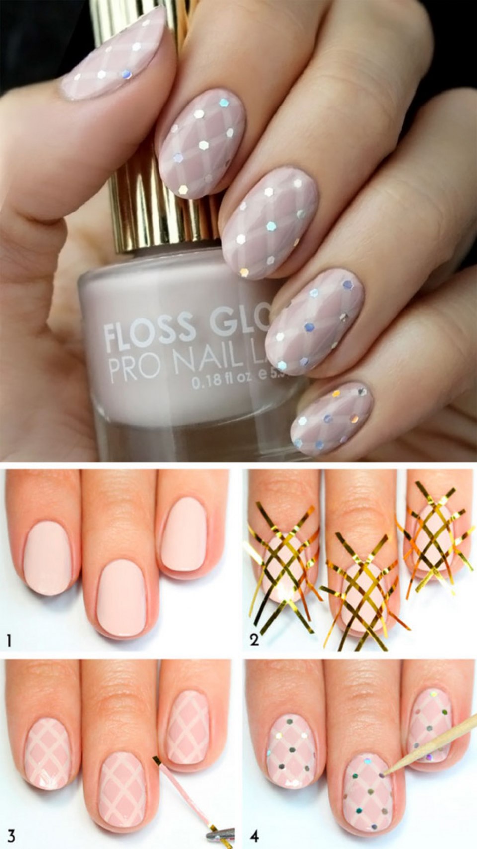 Несложный маникюр на короткие ногти