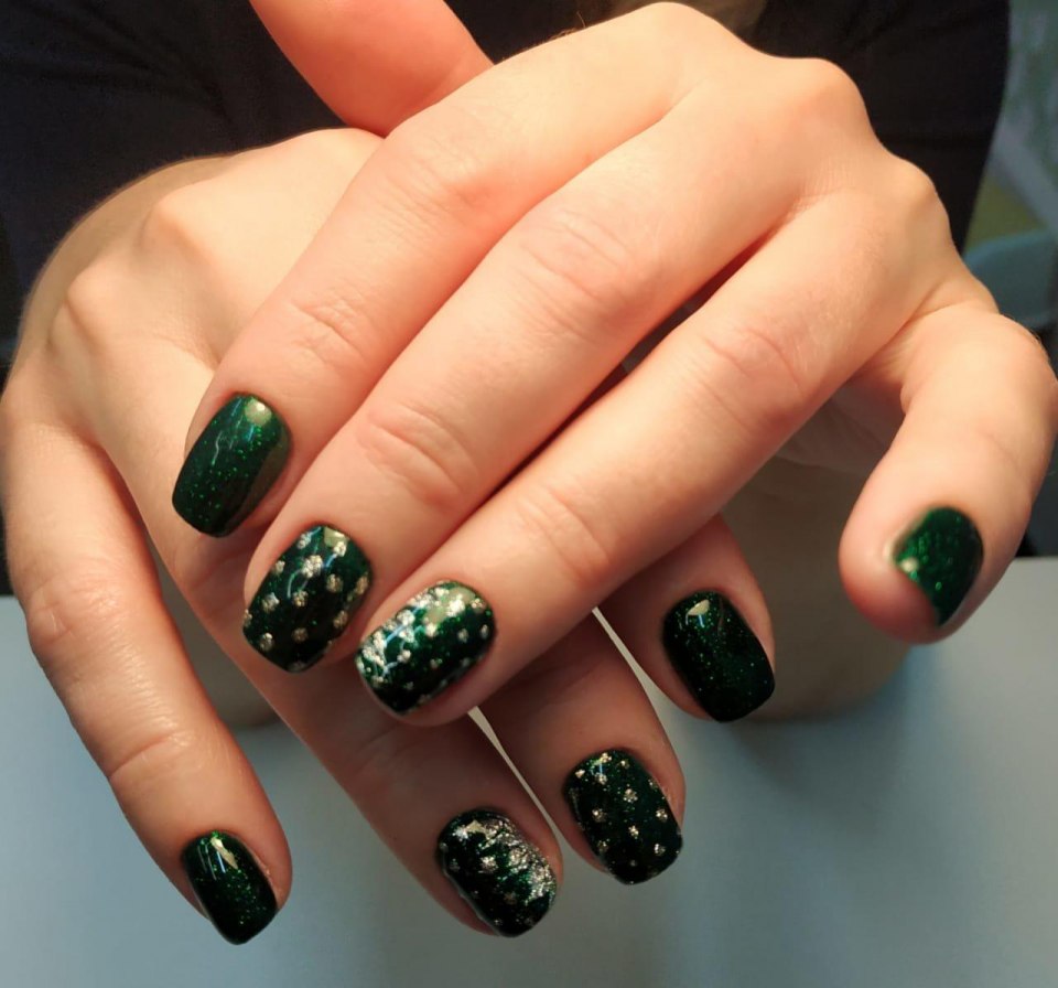 Шеллак малахит Шиммер