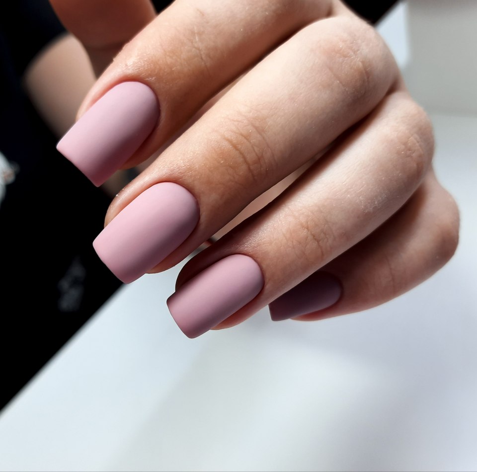 Маникюр на длинные квадратные ногти