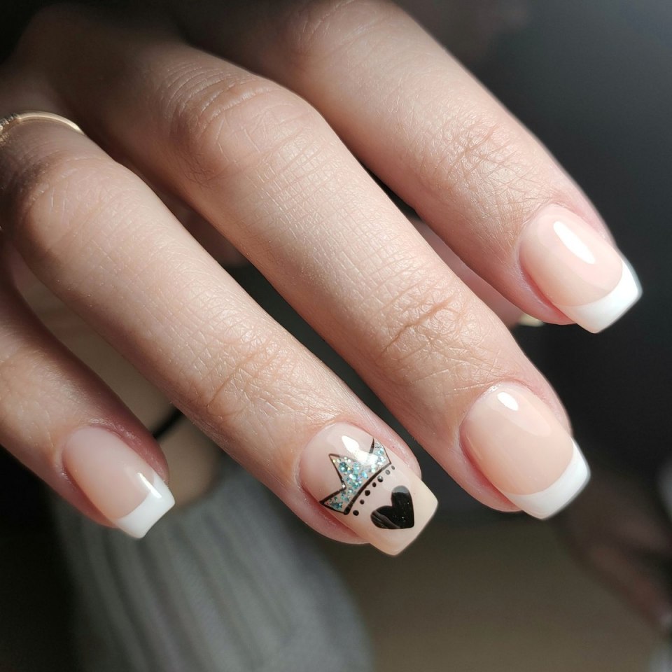 #white #manicure #black #nails #love #nailart #gelnails #nail #naildesign #art #