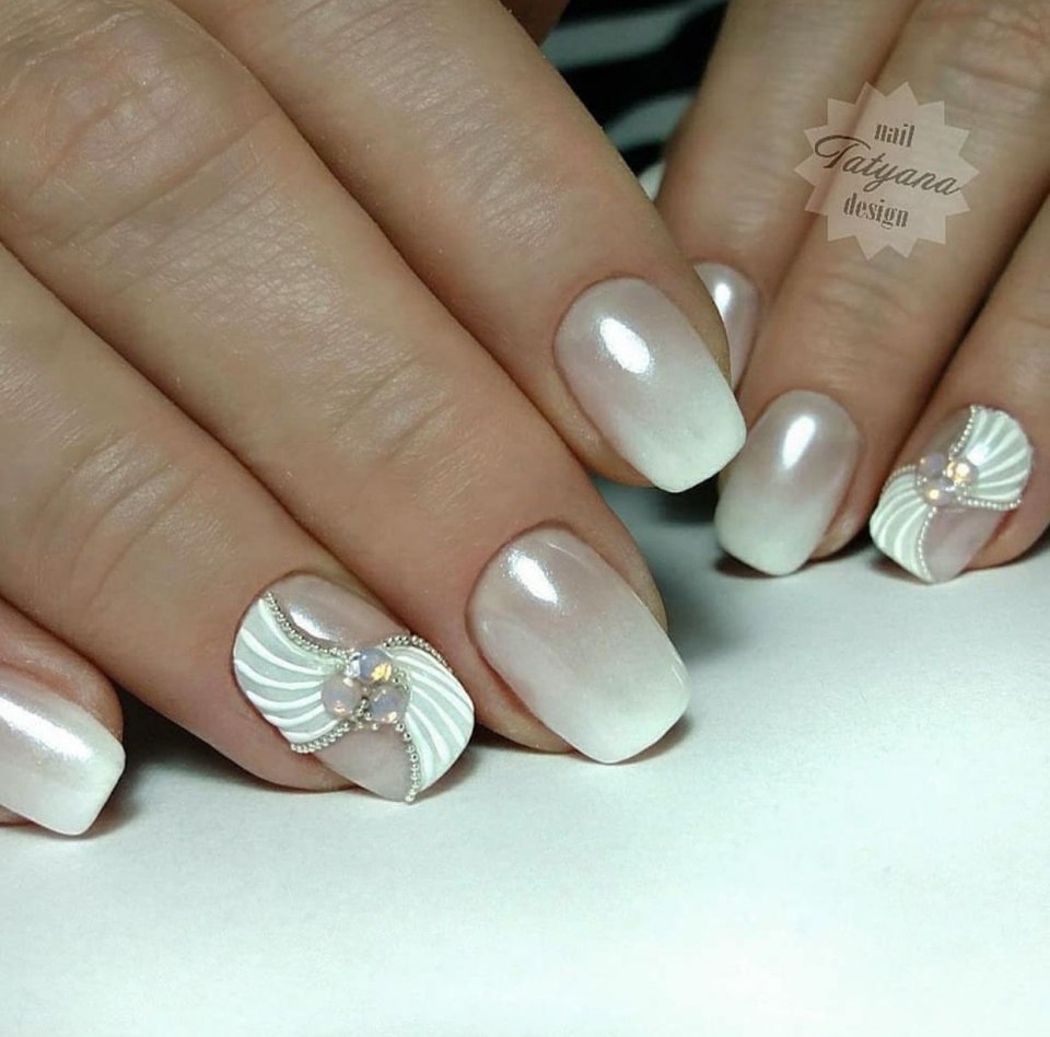 Ногти 2020 Жемчужная втирка