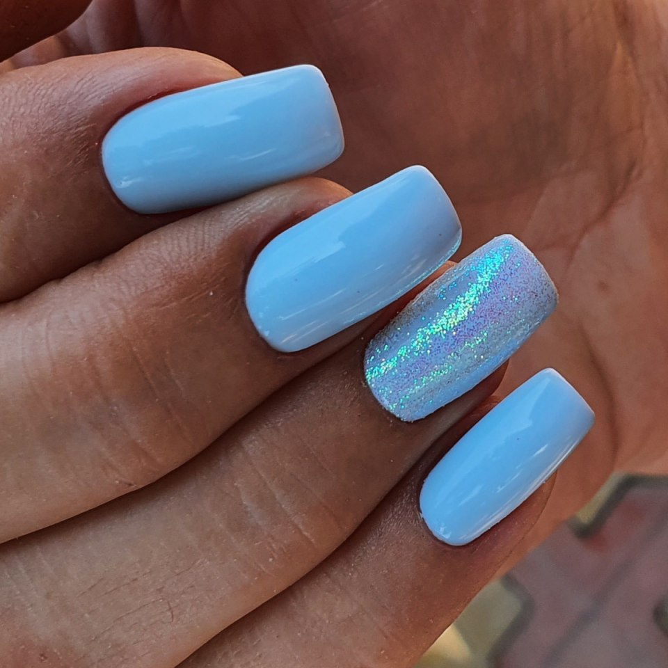 Маникюр омбре на короткие ногти