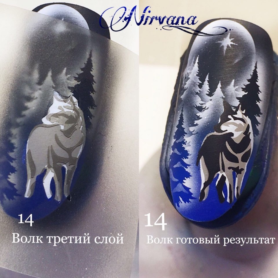 Маникюр с рисунком животных