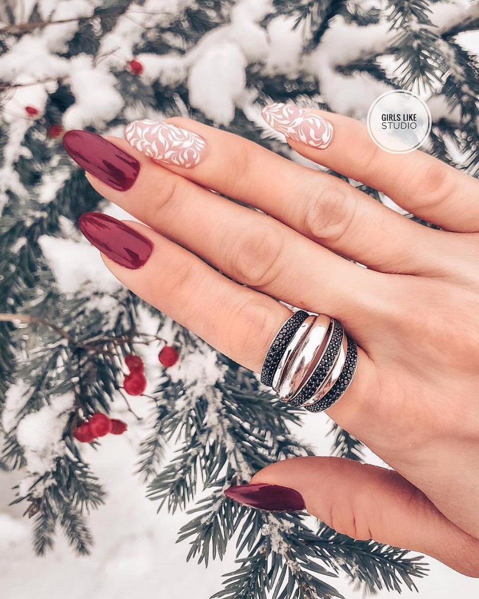 Стильные зимние ногти