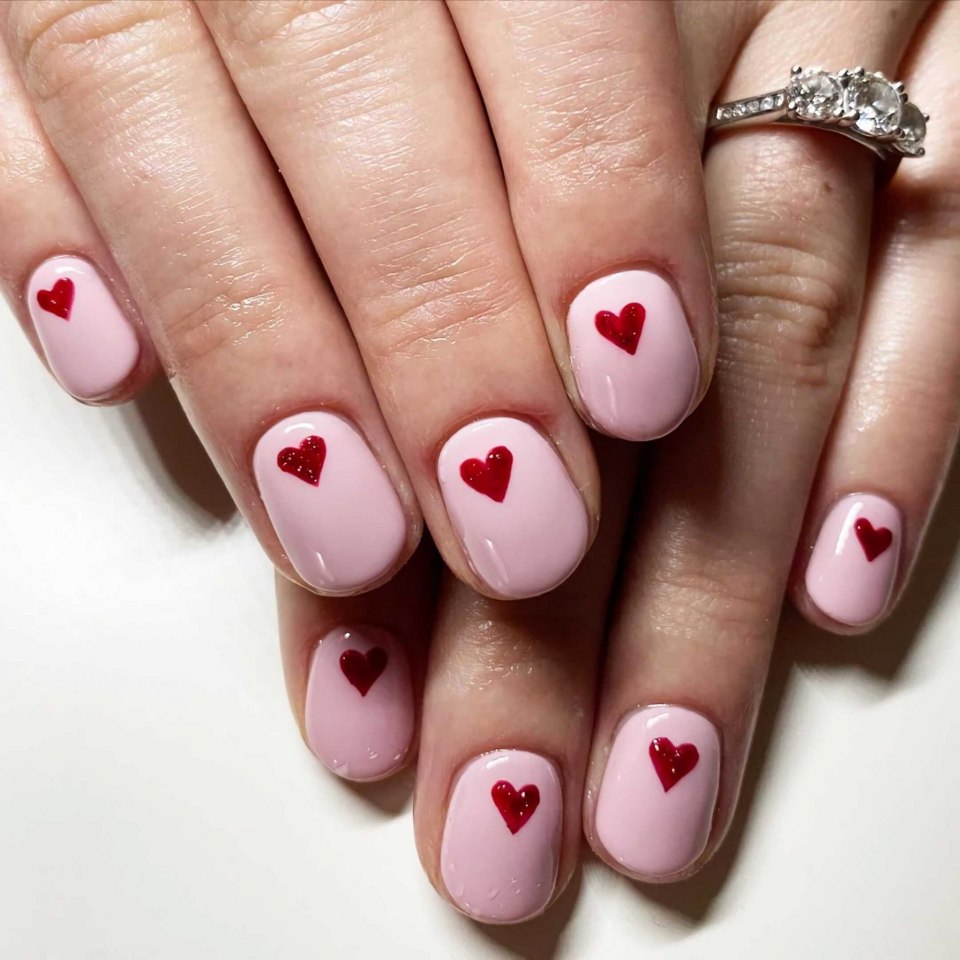 Маникюр с сердцем