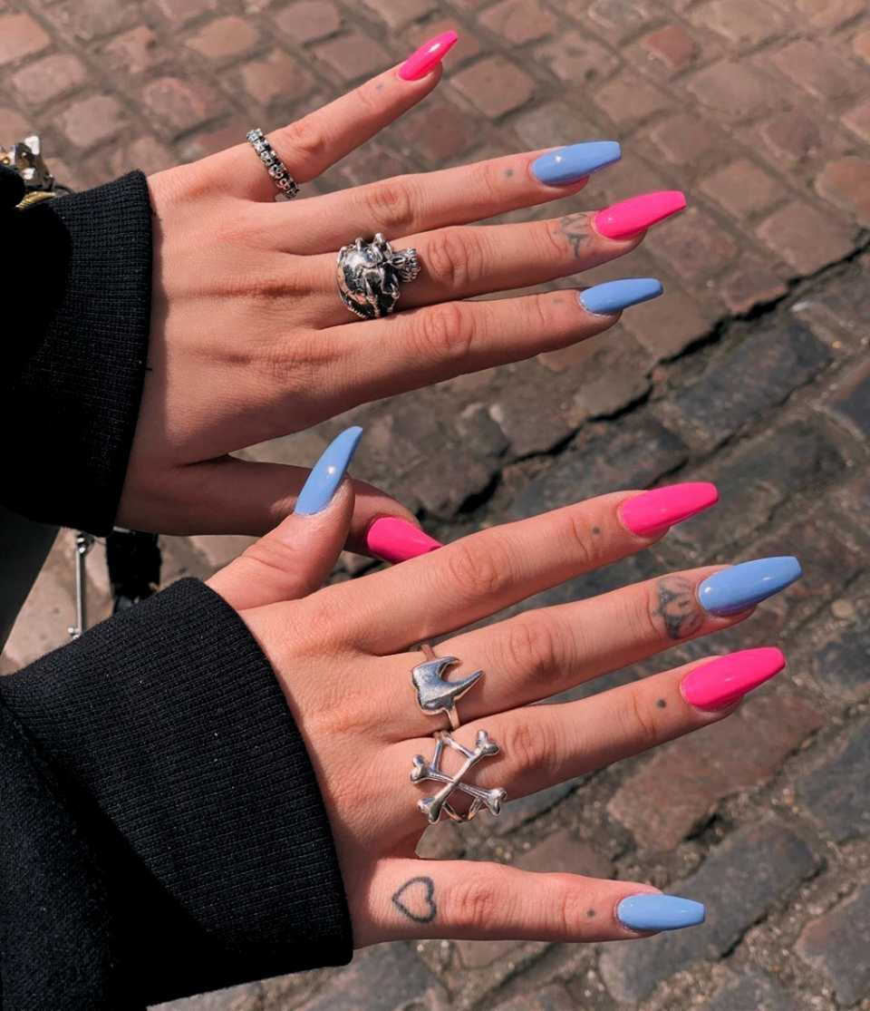 Маникюр на длинные ногти