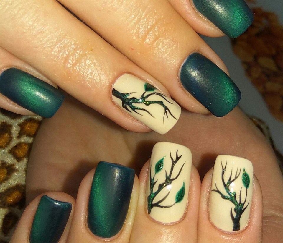 Летний маникюр Стрекоза