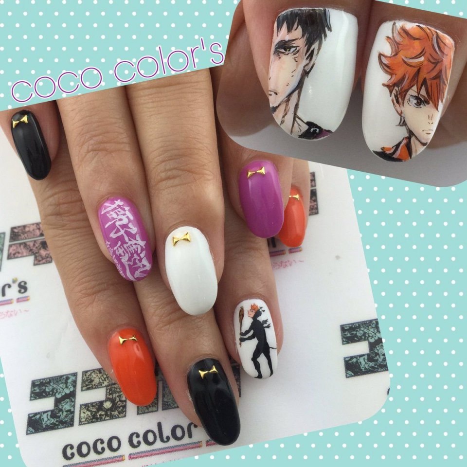 Маникюр Haikyuu аниме