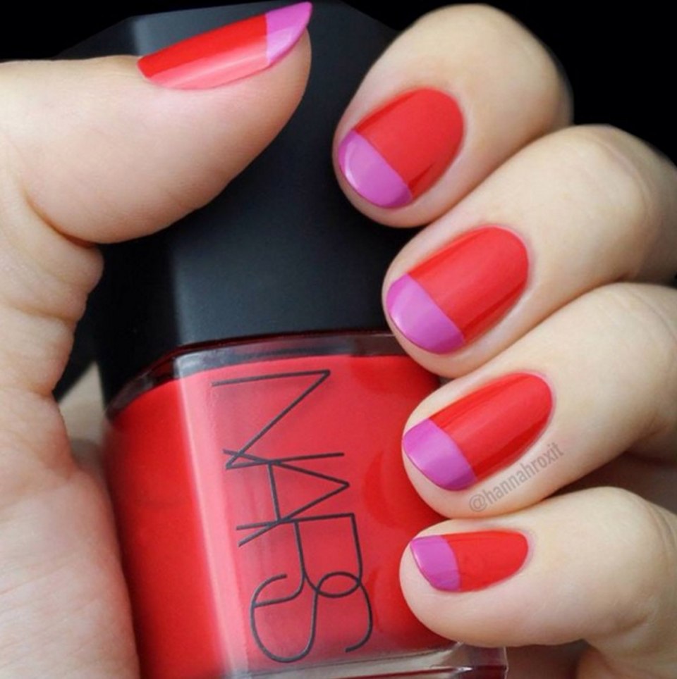 Однотонный маникюр на короткие ногти лаком