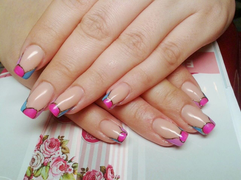 Выкладной френч сиреневый