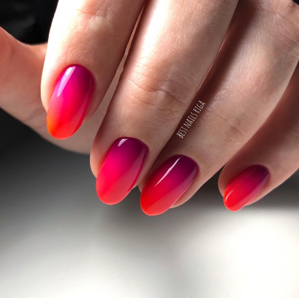 Покрытие ногтей гель лаком омбре