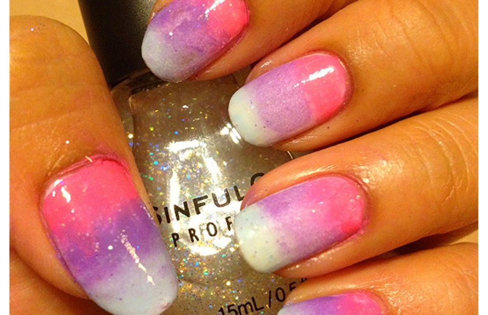 Ногти миндаль градиент