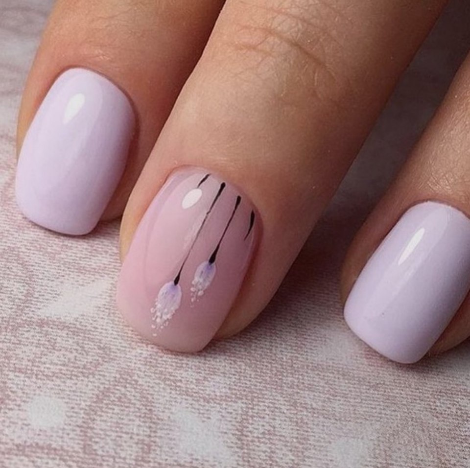 Молочные ногти маникюр