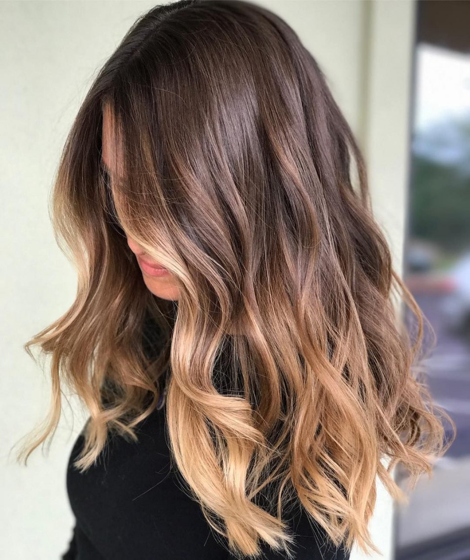 Балаяж на русые волосы