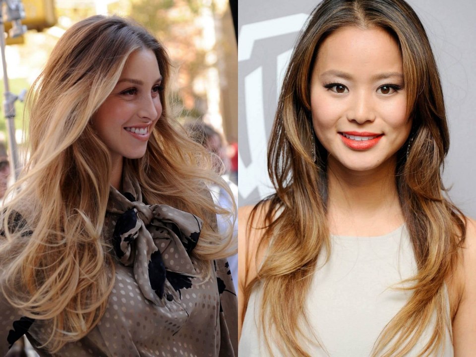 Омбре от корней на темные волосы