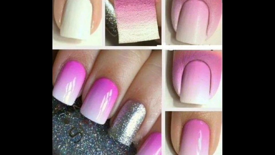Градиентный маникюр пошагово