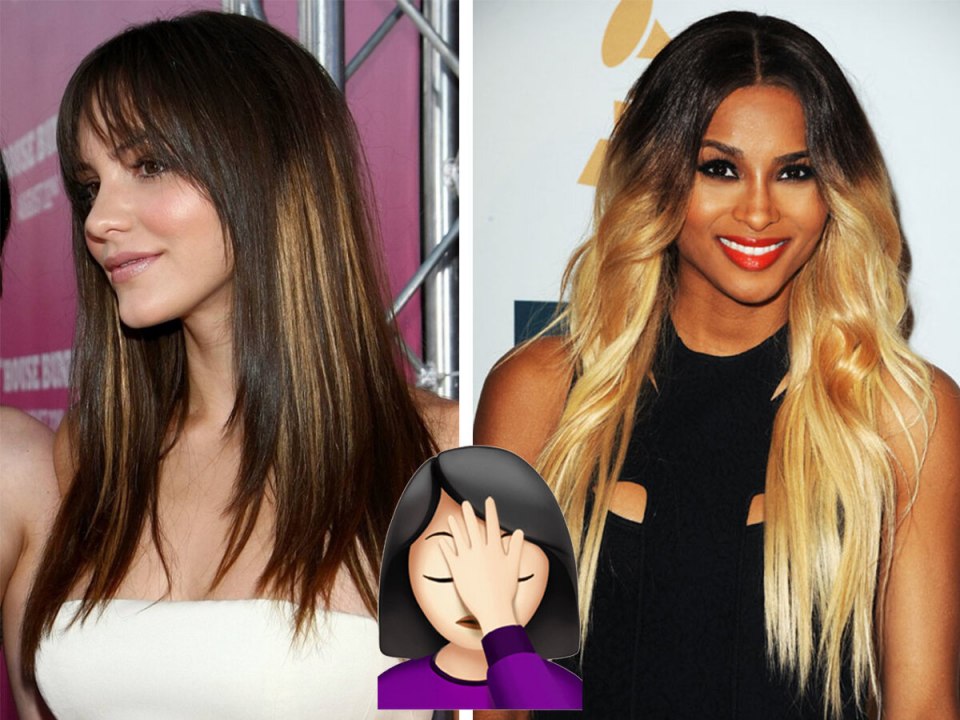 Растяжка цвета на кончиках волос