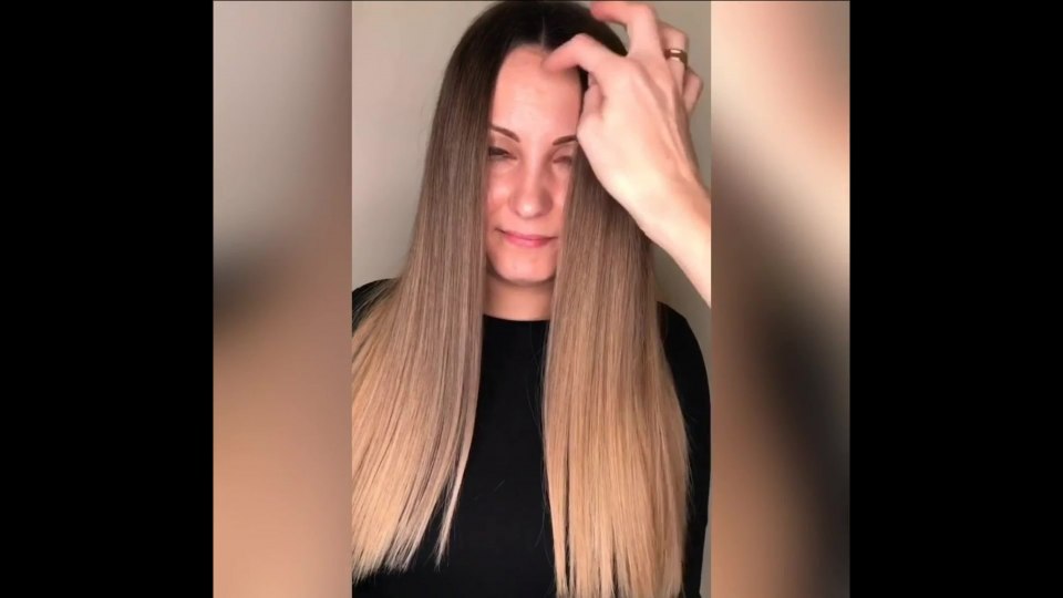 Волосы наращивание балаяж до и после