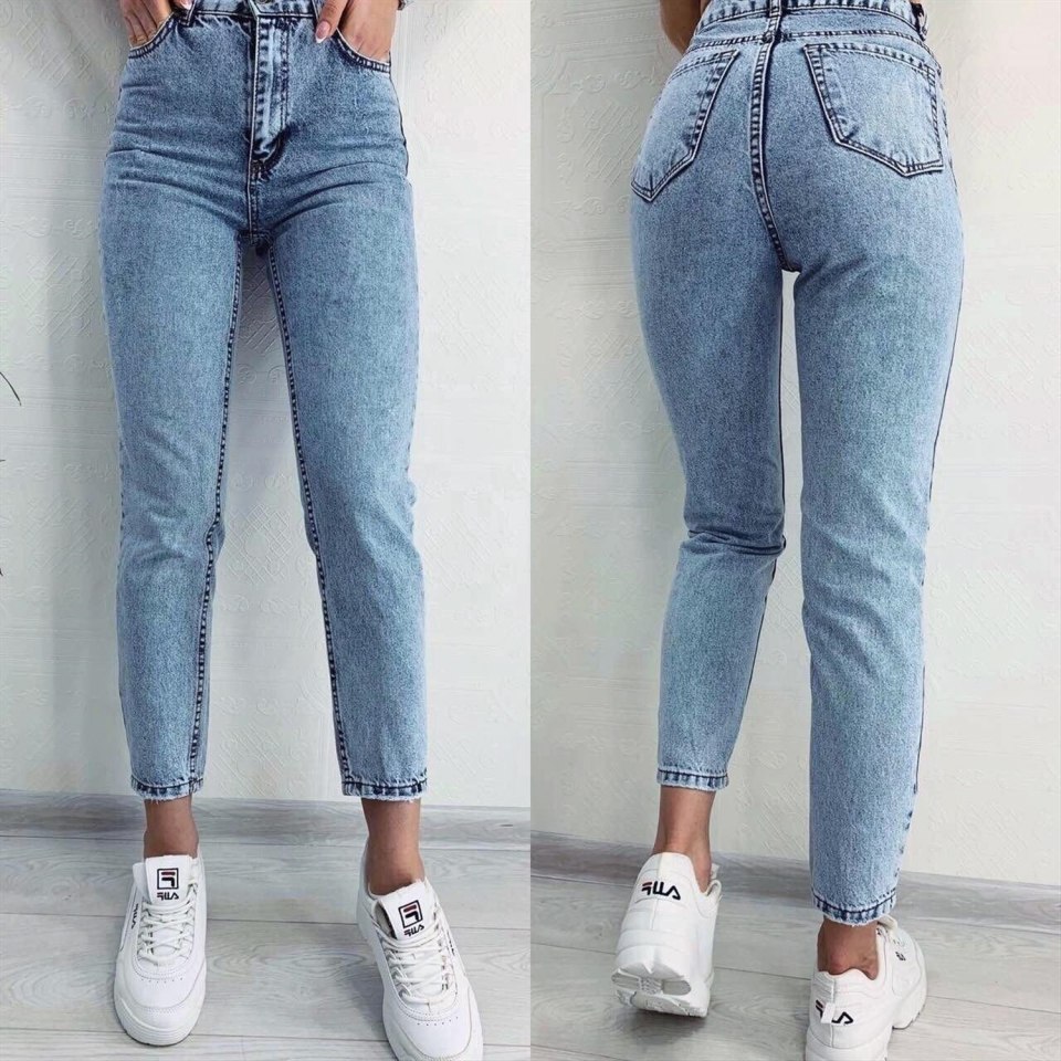 Mid Blue straight Jeans Topshop