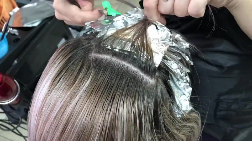 Мелирование Штопка техника