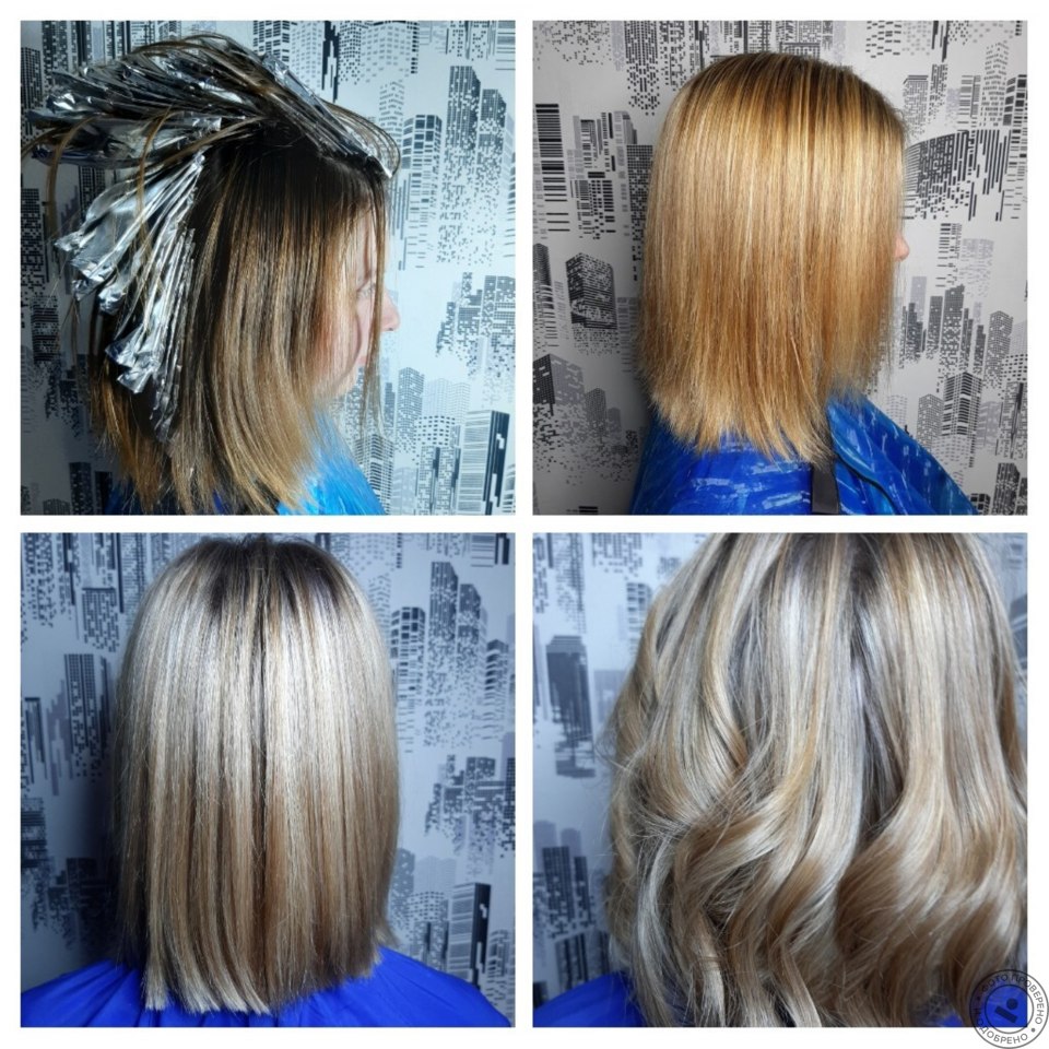 Прически крашеные волосы в парикмахерской