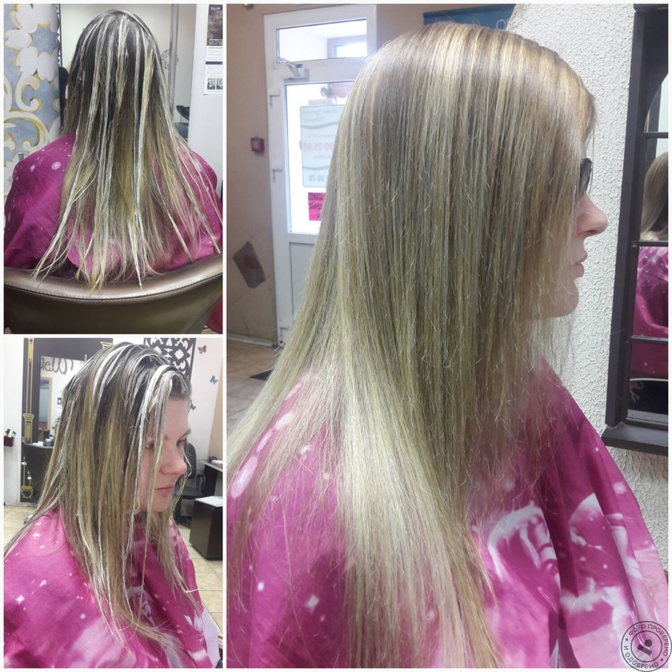 Мелирование волос расческой