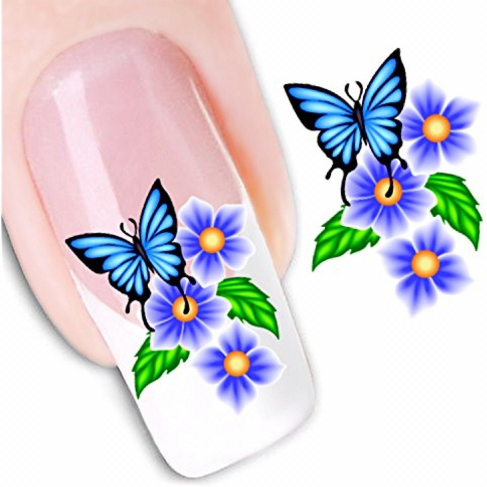 Цветы на ногтях